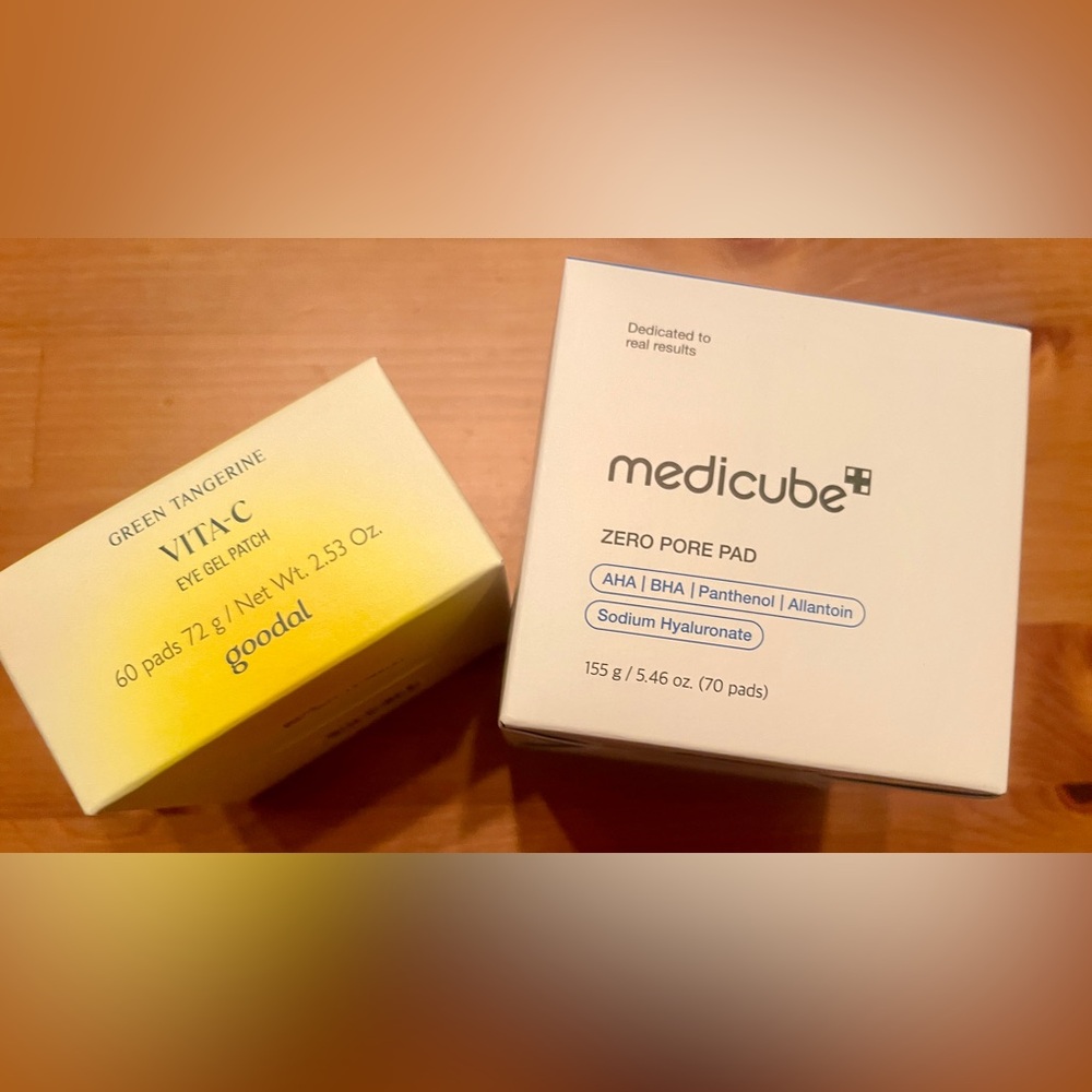 K-Beauty goodal Green Tangerine Vita C Eye Patch Gel 60 Pads & Medicube Pads NEW